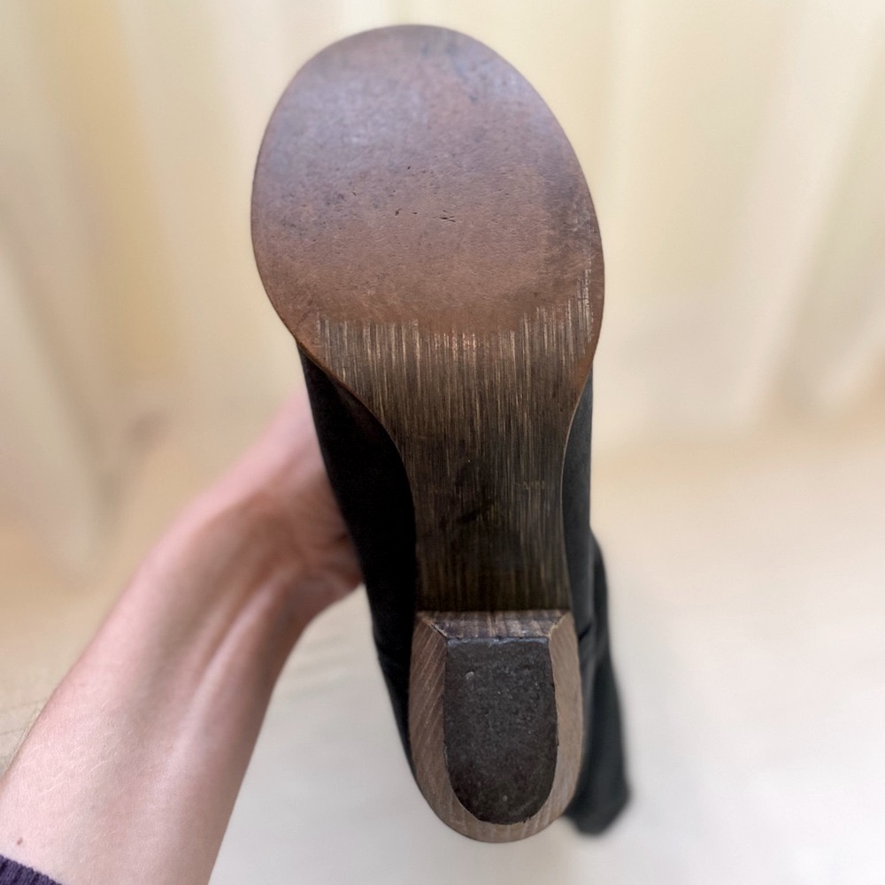 ❣️ Spanish Leather & Wood Heeled Boots | 39 (9) - Picture 8 of 10
